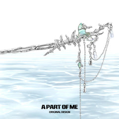 Aqua Fragments 18k Platinum Plating Fishbone Hairpins Hair Pins™