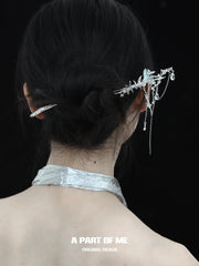 Aqua Fragments 18k Platinum Plating Fishbone Hairpins Hair Pins™