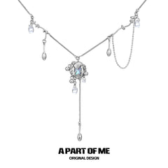 Beyond the Cocoon 18k Platinum Plating Butterfly Moon Stone Necklaces™