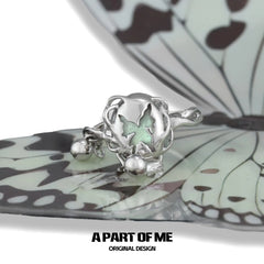 Beyond the Cocoon แหวนเงินสเตอร์ลิง S925 จากหินมูนสโตนปรับขนาดได้™