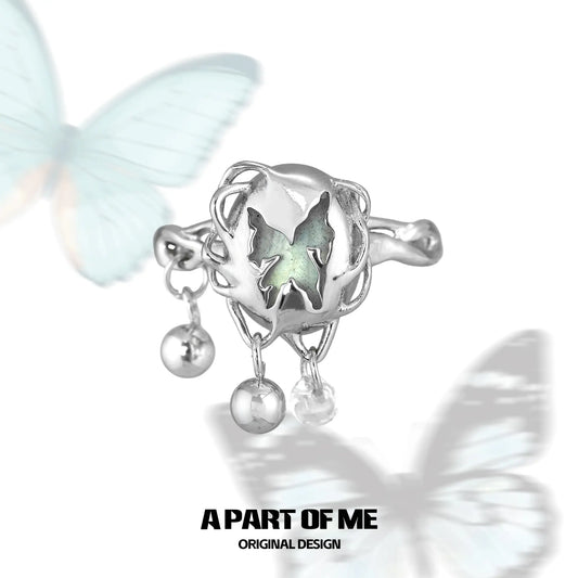 Beyond the Cocoon S925 Sterling Silver Moon Stone Resizeable Rings™