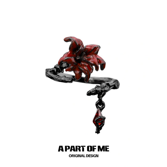 แหวนเปิดปรับได้ 925 เงินสเตอร์ลิง Bloody Datura™