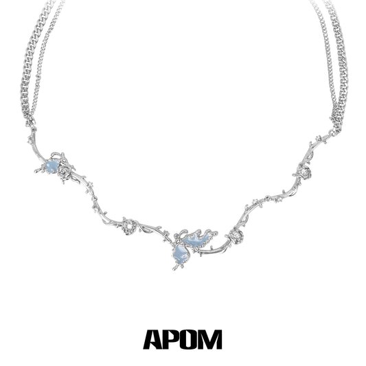 Blue Haze 18k Platinum Plating Zircon Chokers Necklaces™