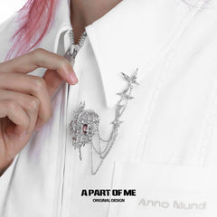 เข็มกลัด Butterfly Cage เคลือบแพลตตินัม 18K™