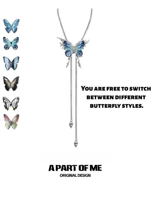 Butterfly Cage 18K Platinum Plating Changeable Butterfly Chokers Necklaces Small™