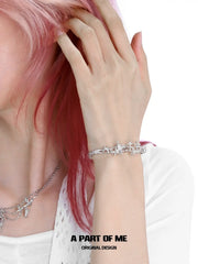 กำไลข้อมือ Butterfly Cage ชุบแพลตตินัม 18K ประดับเพชร Zircon Bracelets™