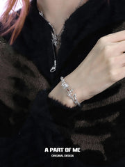 กำไลข้อมือ Butterfly Cage ชุบแพลตตินัม 18K ประดับเพชร Zircon Bracelets™