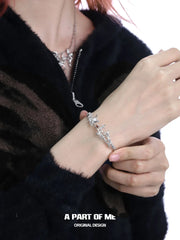 กำไลข้อมือ Butterfly Cage ชุบแพลตตินัม 18K ประดับเพชร Zircon Bracelets™