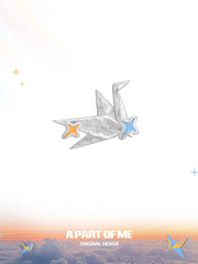 Corigami Era Colorful Sterling Silver Paper Crane Stud Earrings™