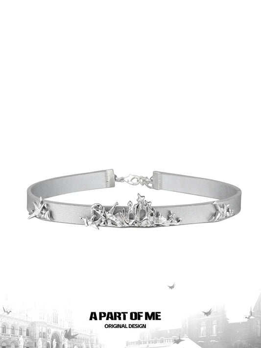 Corigami Era Platinum-Plated Paper Crane Relief Choker™