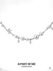 Corigami Era Platinum-Plated Pearl Paper Crane Layered Necklace™