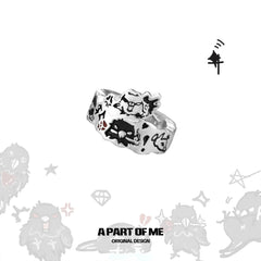 Dark Crows Graffiti Crows 18K Platinum Plated Ear Clips Earclips™