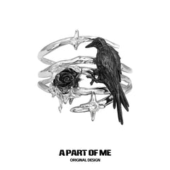 กิ๊บติดผมเคลือบแพลตตินัม 18K ของ Dark Crows Hairclips™