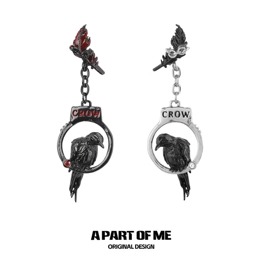 Dark Crows S925 18K Platinum Plating Pendant Earrings™