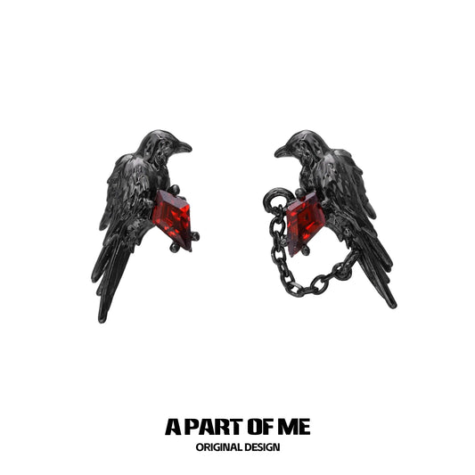 ต่างหูเงินสเตอร์ลิง S925 ของ Dark Crows™ ปรับขนาดได้