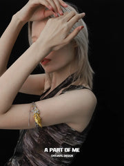 Divine Plume 18K Platinum Plating Agate Tassel Arm Ring™