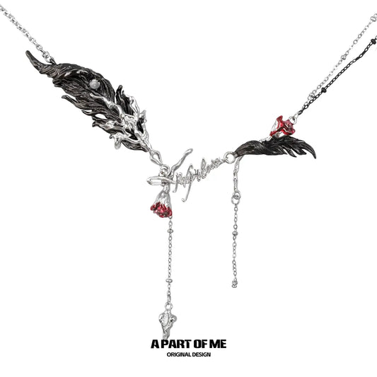 Divine Plume 18K Platinum Plating Bloody Rose Chokers Necklaces™