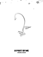 Divine Plume Platinum-Plated Asymmetry No Piercing Earring Ear Hook Ear Clip™