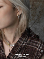 Divine Plume S925 18K Platinum Plating Agate Stud Earrings™