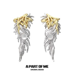 Divine Plume S925 18K Platinum Plating Agate Stud Earrings™