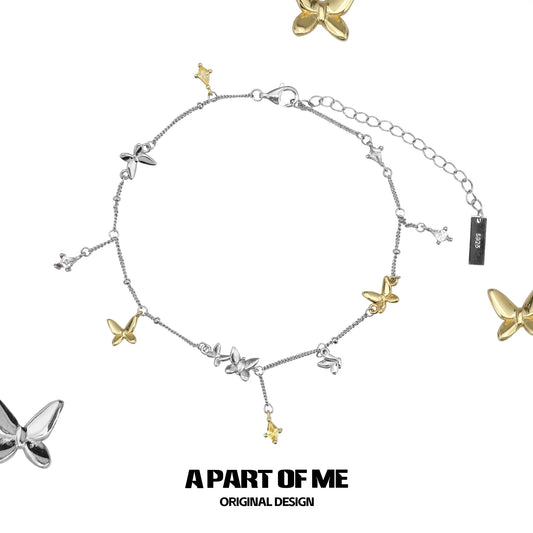 Flutter Essence S925 Sterling Silver 18K Yellow Gold Plating Ankle Bracelet™