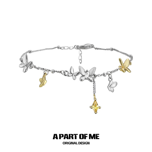 Flutter Essence S925 Sterling Silver 18K Yellow Gold Plating Butterfly Bracelets™