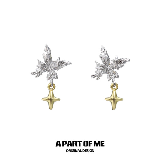 Flutter Essence S925 Sterling Silver 18K Yellow Gold Plating Stud Earrings™