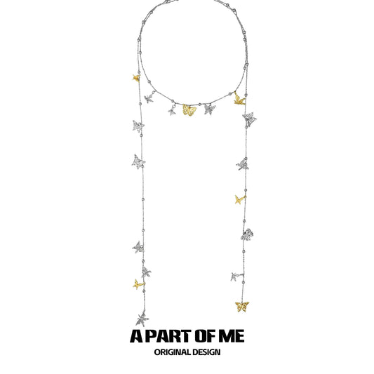 Flutter Essence S925 Sterling Silver 18K Yellow Gold Plating Tassel Necklaces™