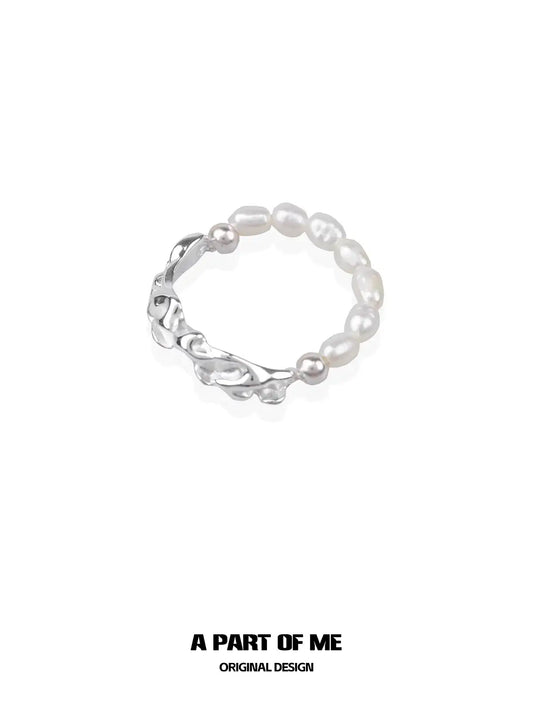 Forever Elegant 925 Sterling Silver Baroque Pearl Ring™