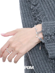 Forever Elegant 925 Sterling Silver Natural Baroque Pearl Bracelet™