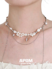 Forever Elegant Original Baroque Pearl Double Layer Choker Necklace™