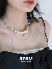 Forever Elegant Original Baroque Pearl Double Layer Choker Necklace™
