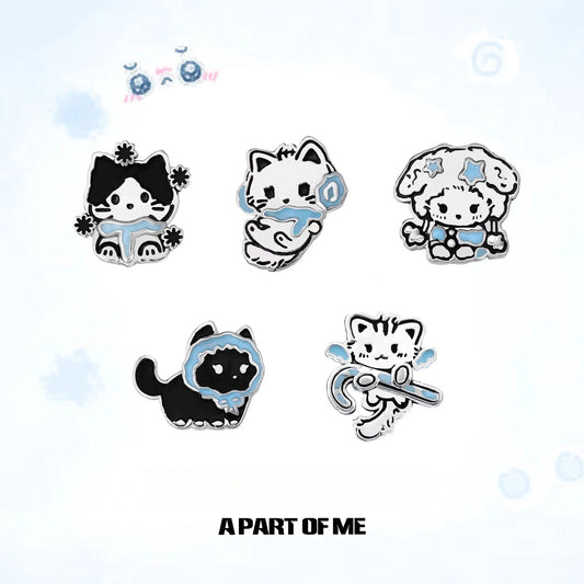 Hello Winter Meow 18K Platinum Plated Soft-Hearted Cat Design Stud Earrings™