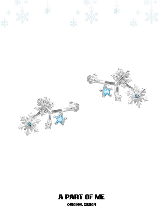 Hello Winter S925 Platinum-Plated Drop Earrings™