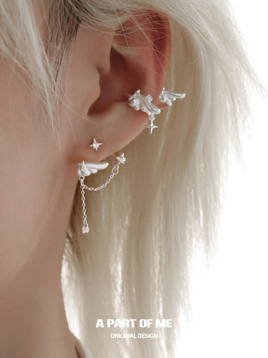Immaculate Dream 925 Sterling Silver Original Fairy Stud Drop Earrings™