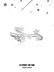 Immaculate Dream Sterling Silver Adjustable Open Feather Ring™