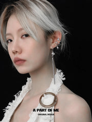 Loong ต่างหูแบบหนีบชุบแพลตตินัม 18k Ear Clips B™