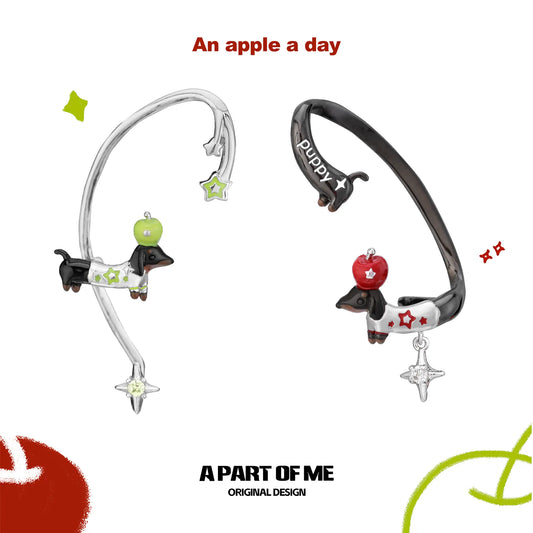 Lucky Puppy Sausage Dog Asymmetrical Ear Hook™