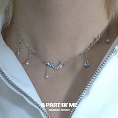 Lunar Faust S925 Sterling Silver Moon Zircon Chokers Necklaces™