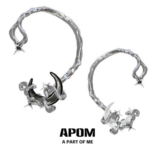 MYTH OF THE MOON ต่างหูแบบเกี่ยวหูชุบแพลทินัม 18K Ear Clips™