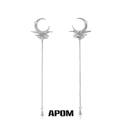 ต่างหูพู่เปลือกหอยชุบแพลทินัม 18K MYTH OF THE MOON A™