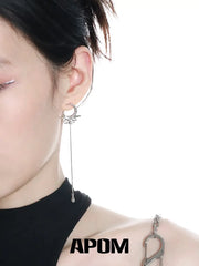 ต่างหูพู่เปลือกหอยชุบแพลทินัม 18K MYTH OF THE MOON A™