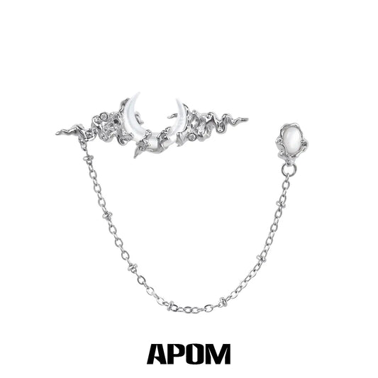 MYTH OF THE MOON 18K Platinum Plating Tasseled Blazer Brooches™