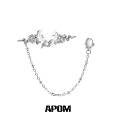 เข็มกลัดประดับพู่สไตล์ MYTH OF THE MOON ชุบแพลตตินัม 18K™