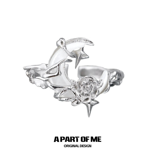 MYTH OF THE MOON S925 Sterling Silver Natural Shells Resizeable Rings™