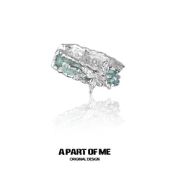 ต่างหูและคลิปหนีบรูปผีเสื้อเคลือบแพลตตินัม 18K จาก Mint Lagoon™