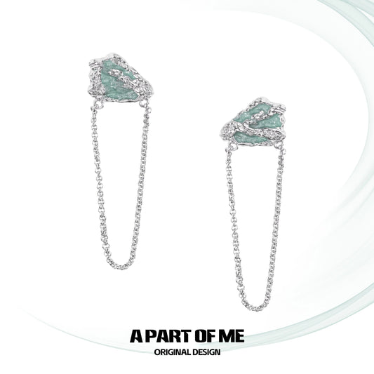 Mint Lagoon S925 Sterling Silver Tassel Ear Clips & Earrings™