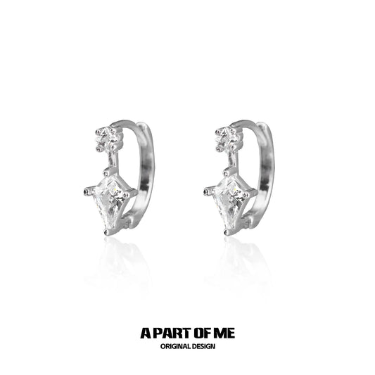 Original Sterling 925 Silver Kite Diamond-Shaped Zircon Earrings™