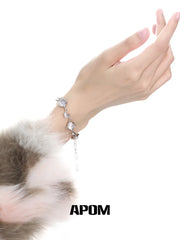 사이렌의 노래 18k 플래티넘 도금 인어 핑크 쉘 팔찌™