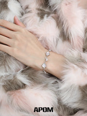 사이렌의 노래 18k 플래티넘 도금 인어 핑크 쉘 팔찌™